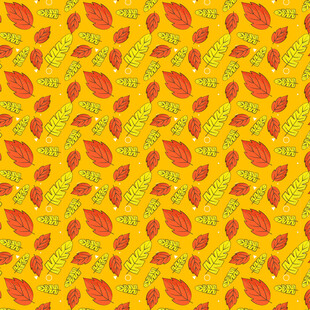 卡通叶子图案背景