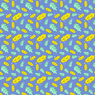 卡通叶子图案背景