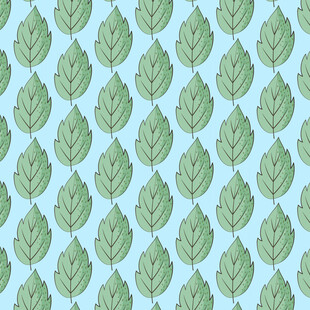 卡通叶子图案背景