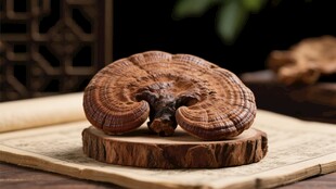 灵芝药用真菌中药材多孔菌科菌盖