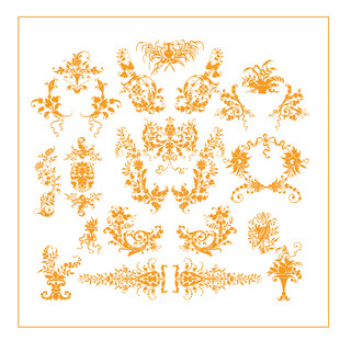 金色花纹图案素材