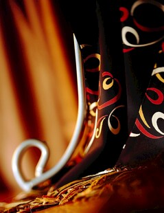 华丽装饰织物细节特写