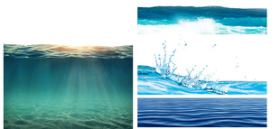 海洋水下与水面景象