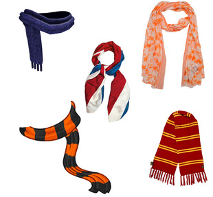 多彩时尚围巾展示