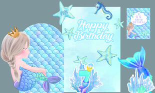 梦幻美人鱼生日派对装饰