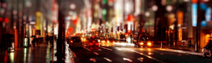 城市夜景繁华街道景象