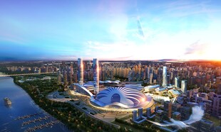 城市璀璨建筑景观