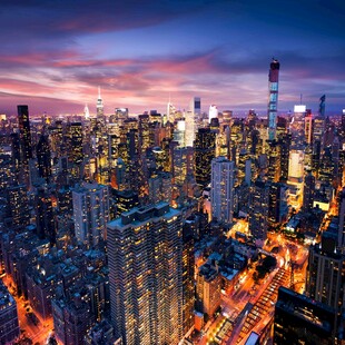 繁华都市璀璨夜景