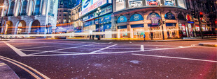 城市街道夜景建筑风光