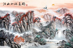 水墨山水间的诗意景致
