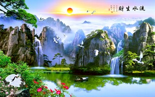山水背景墙