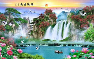 山水背景墙