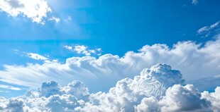 蓝天白云美景
