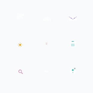 简约多彩图标集合