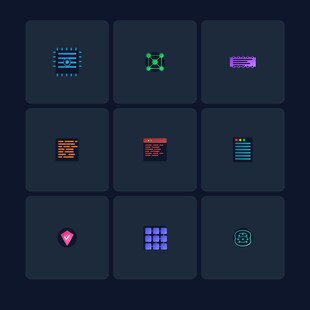 多彩简约图标集合