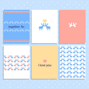 可爱卡通风格卡片设计