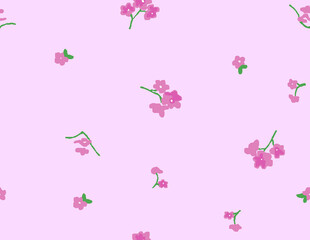 粉色樱花无缝图案背景