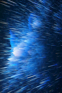 蓝色动感光线星空背景