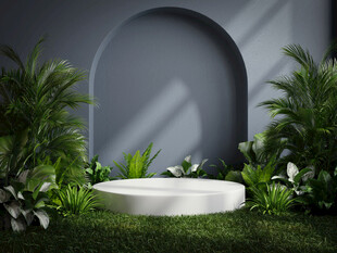 拱形绿植景观自然小景