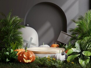 秋季餐桌装饰与绿植摆件