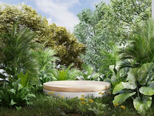 自然环绕的户外休憩空间