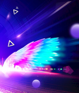 梦幻炫彩翅膀光影特效图