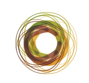 多彩环形线条抽象图案