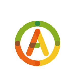 多彩字母A环形标志