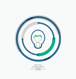 简约灯泡图标设计