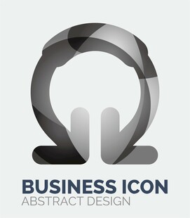 商务抽象耳机图标设计