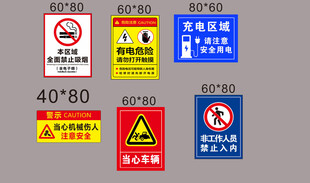 多种交通警示标识集合