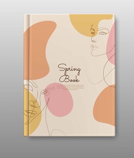 简约插画风格笔记本封面