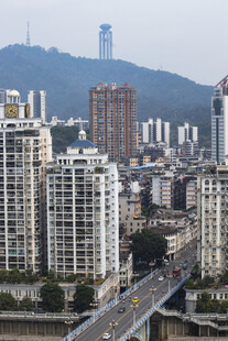 城市高楼与远景景观