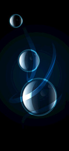 梦幻蓝色气泡悬浮效果