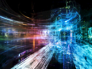 科技感十足的未来光影场景