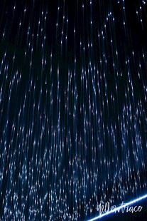 夜空中洒落的璀璨雨丝