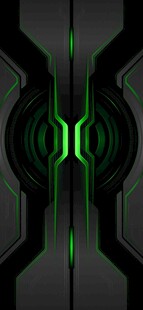 未来感炫酷绿色科技图案