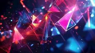 炫彩几何光效背景图