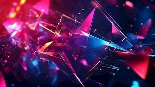 炫彩几何抽象艺术背景图