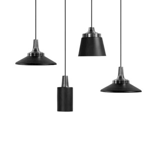 简约现代黑色吊灯组合