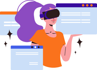 女性体验虚拟现实技术