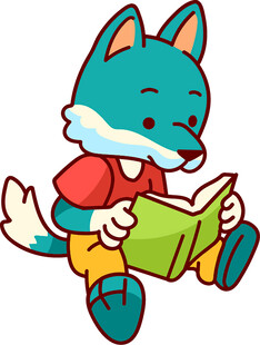 小狐狸专注读书