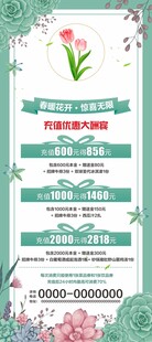 春季西餐美食促销展架海报