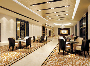豪华酒店大堂优雅室内设计