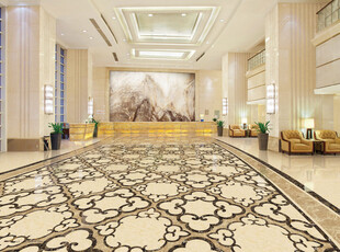 豪华大气的酒店大堂空间