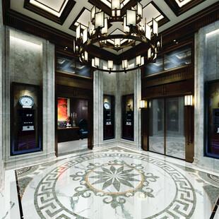 豪华大厅内的精美装饰设计