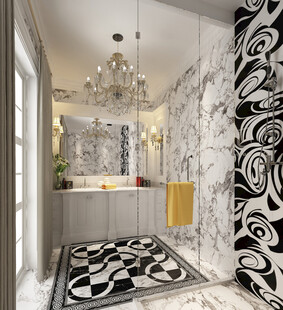 现代奢华大理石浴室空间