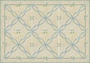 复古几何图案地毯设计