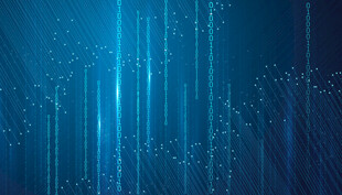 蓝色科技感数字光线背景