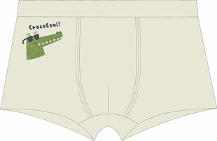 男士男童简约印花平角内裤